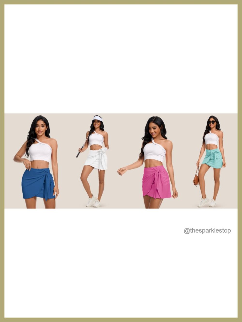 Wrap Skort for Women with Pockets and Tummy Control - Picture 6 of 6